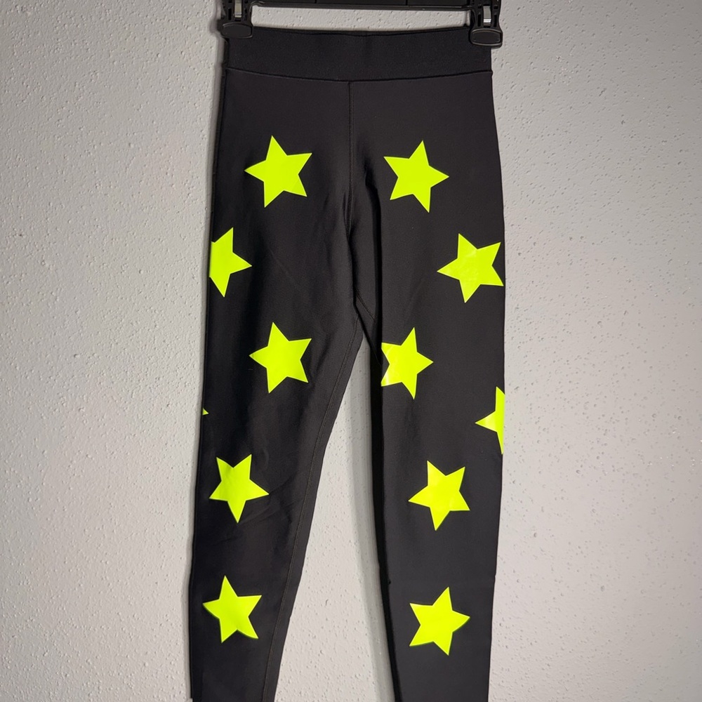 Ultracor Kids Black Leggings with Neon Stars